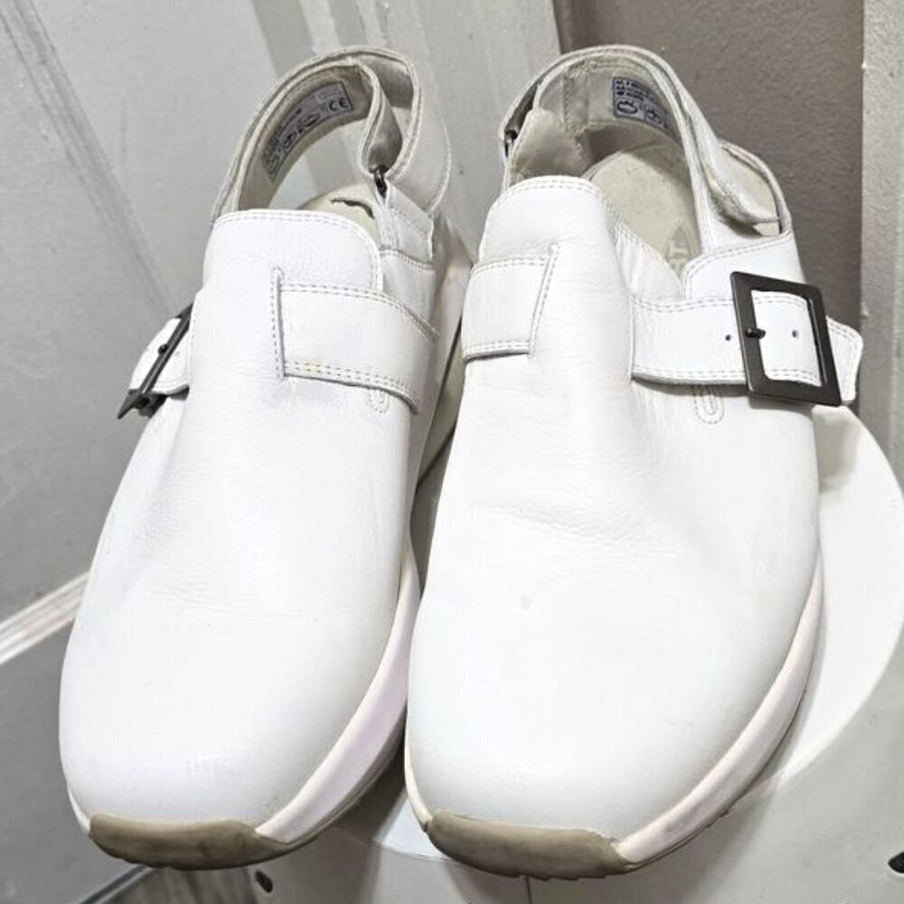 MBT Imara Rocker White Clogs Leather Mules Women's Size 10🌴
